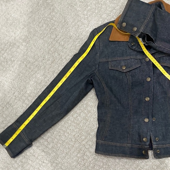 Designer Jean Jacket with Ultra Suede Collar - Picture 7 of 16